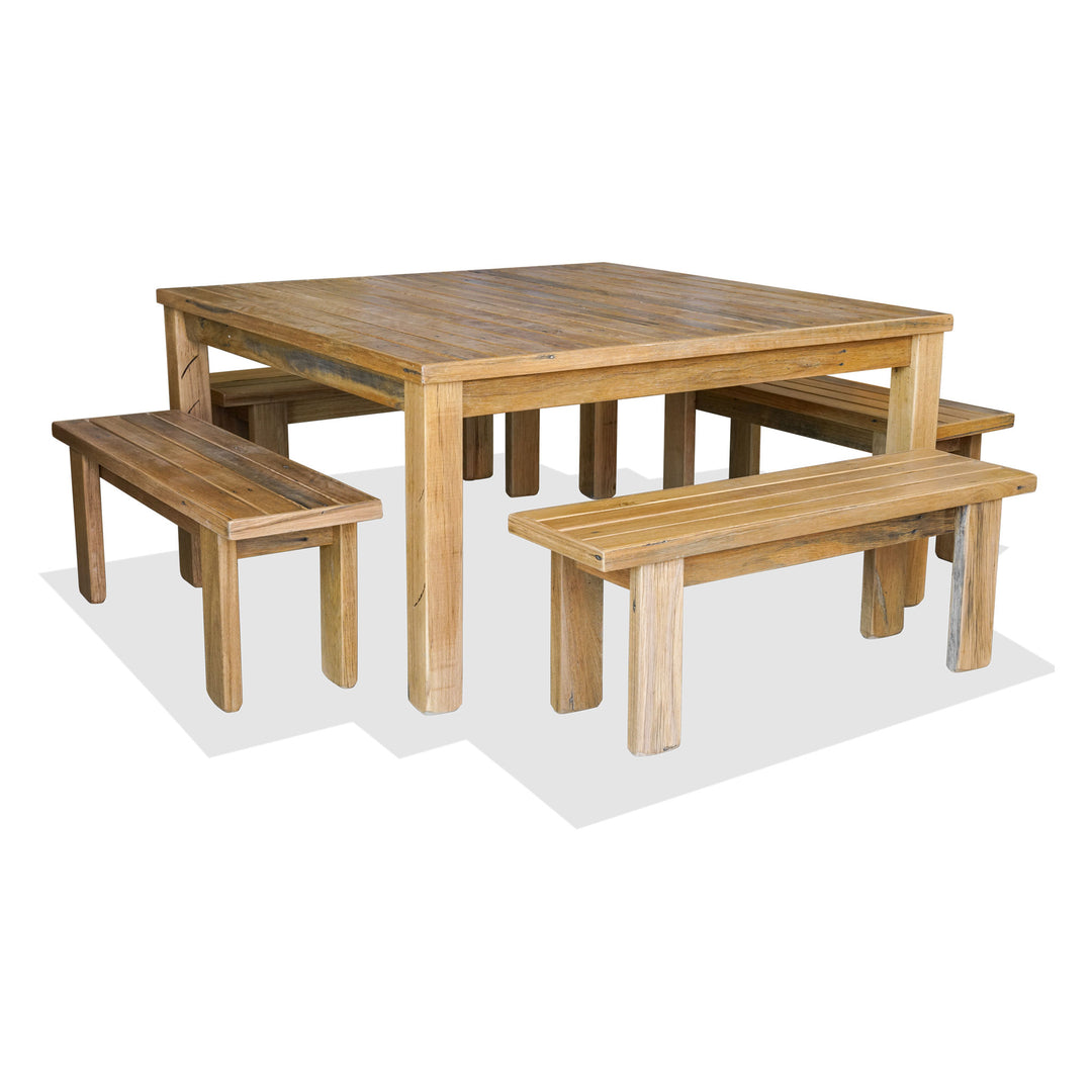 Recycled Hardwood Dining Set - Outdoor