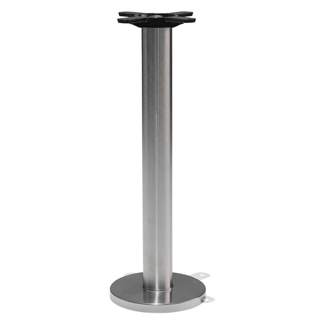 Fixed Bolt-In Table Base - Brushed #304 Stainless Steel