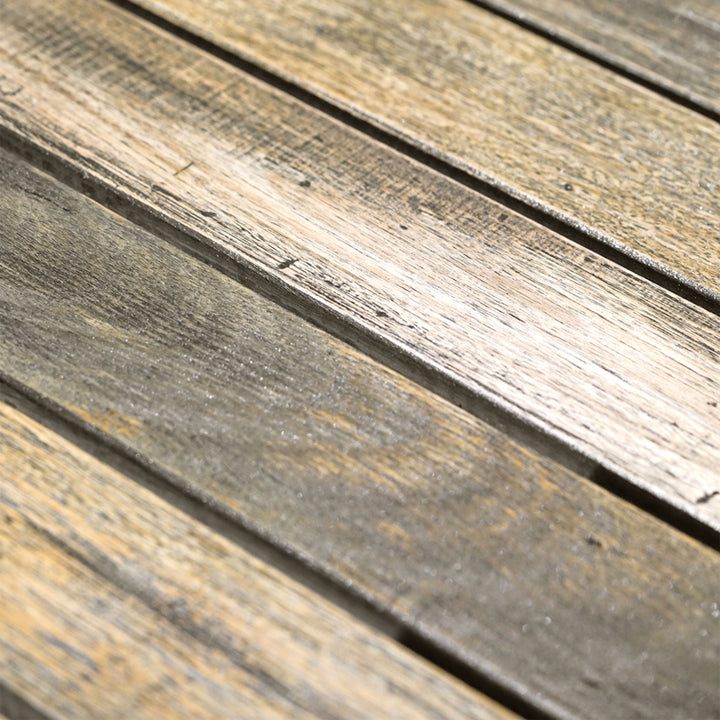 Recycled Hardwood Dining Table - Honey Black Wash - Outdoor