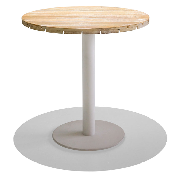 Recycled Hardwood Table Top - White Wash - Gaps