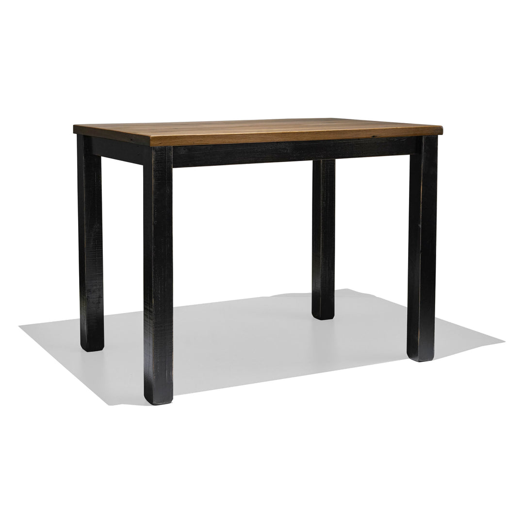 Recycled Hardwood Bar Table - No Gaps - Rustic Black