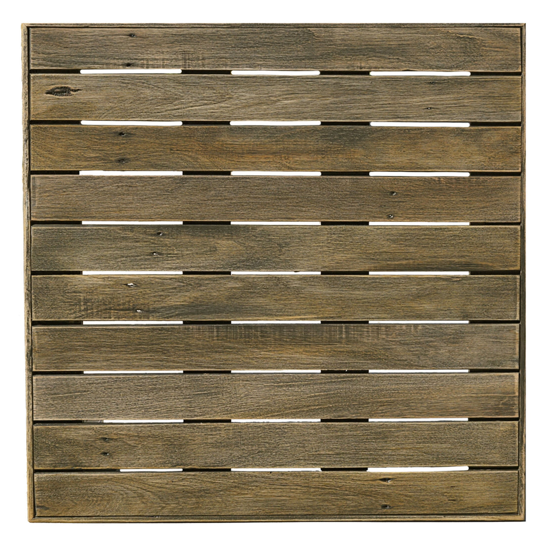 Recycled Hardwood Table Top - Honey Black Wash - Gaps
