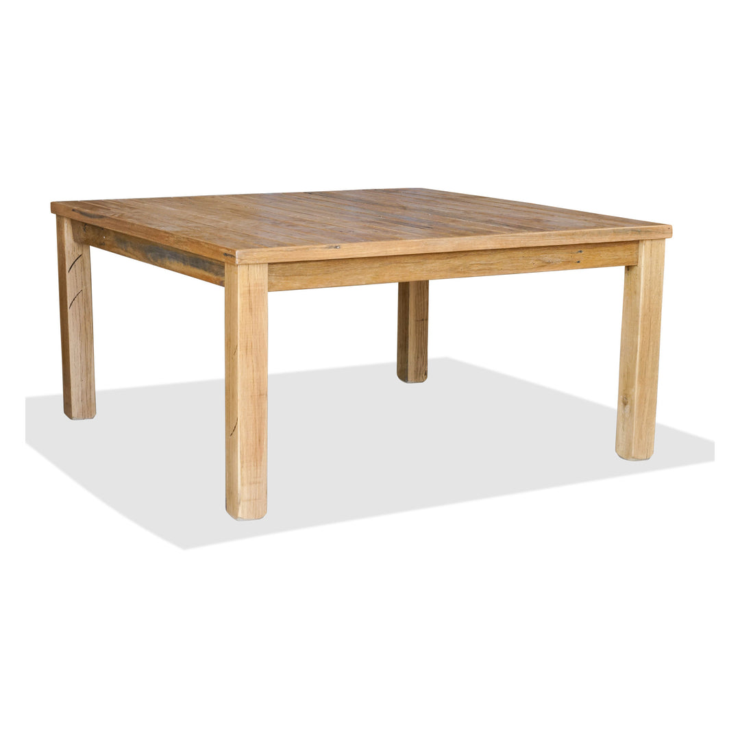 Recycled Hardwood Dining Table - Blonde Finish - Gaps - 150cm SQ