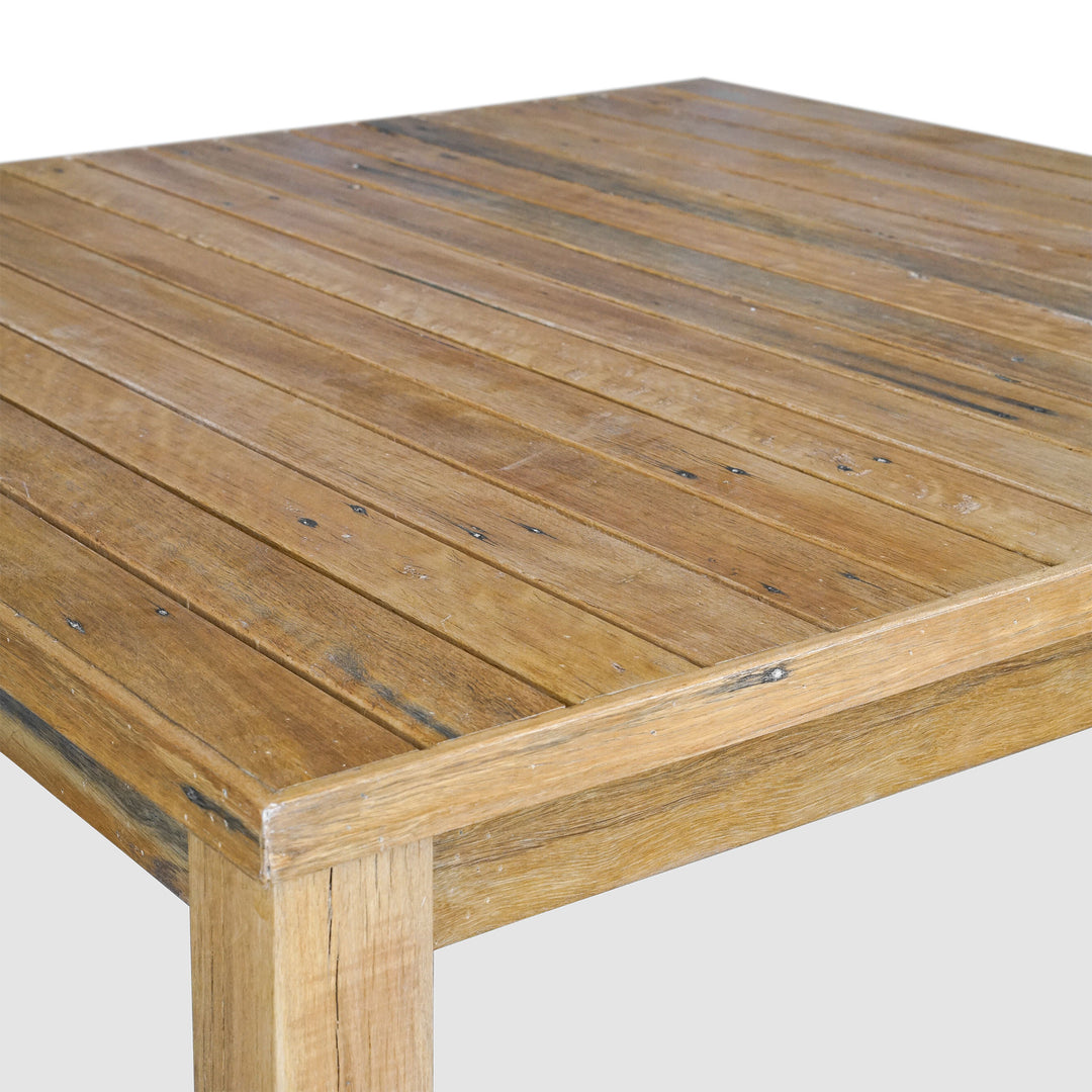 Recycled Hardwood Dining Table - Blonde Finish - Gaps - 150cm SQ
