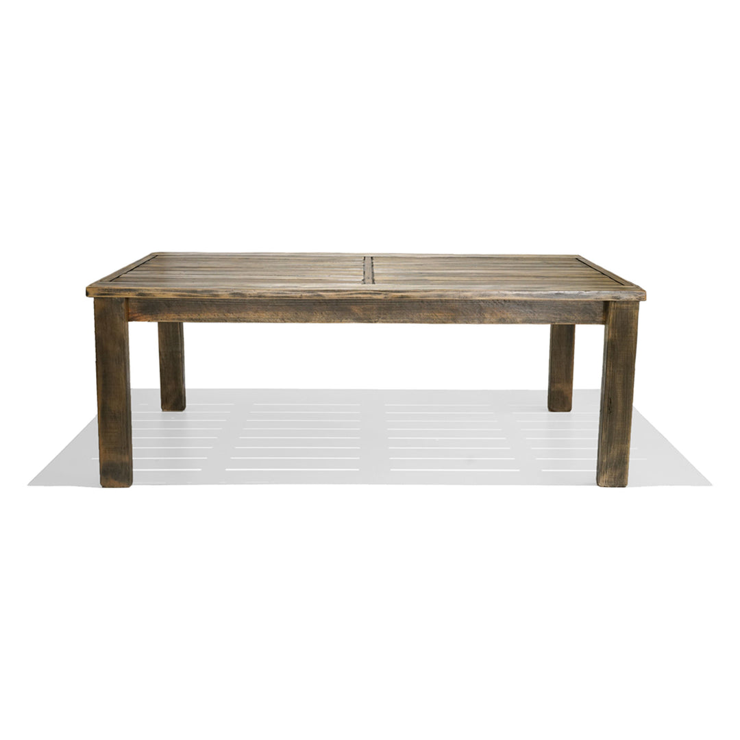Recycled Hardwood Dining Table - Honey Black Wash - Outdoor