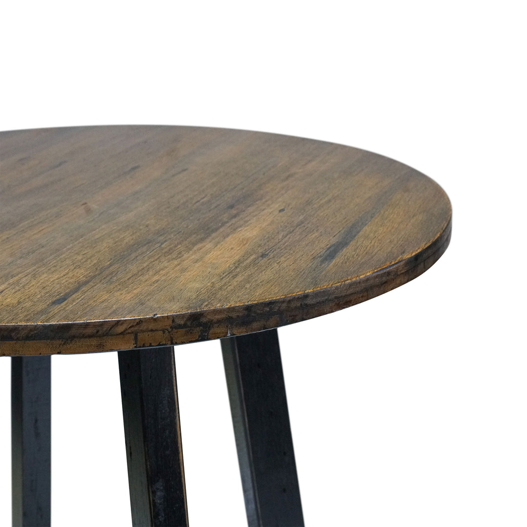 Recycled Hardwood Round Bar Table - Blonde - Indoor