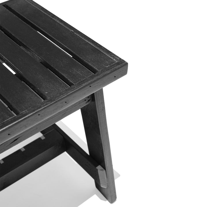 Recycled Hardwood Stool - Black Stain