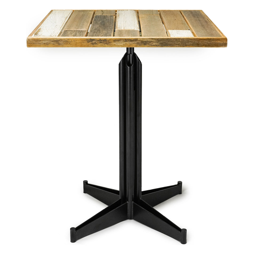 Recycled Hardwood Table Top - White Blonde Finish - Gaps