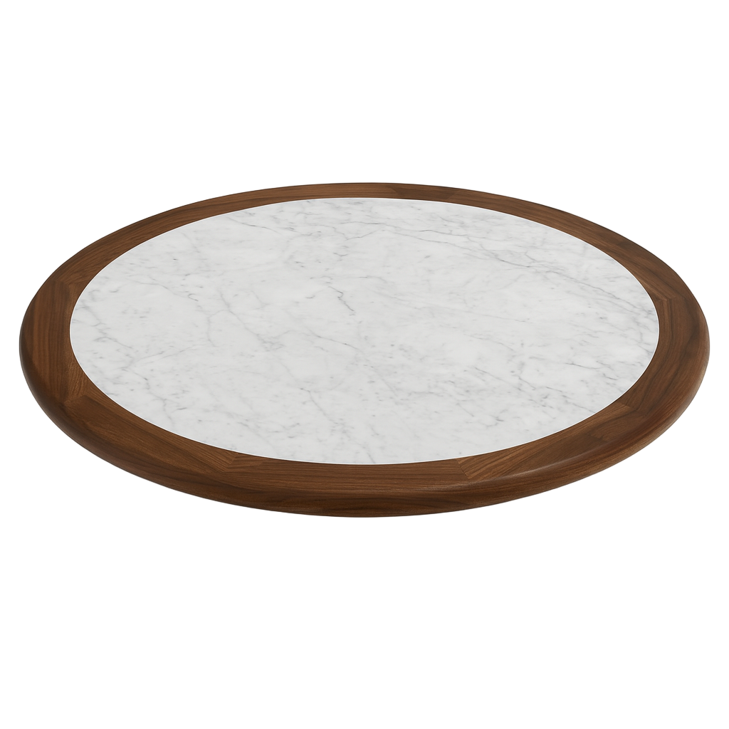 Monaco Table Top - Carrara Marble / Mocha Oak