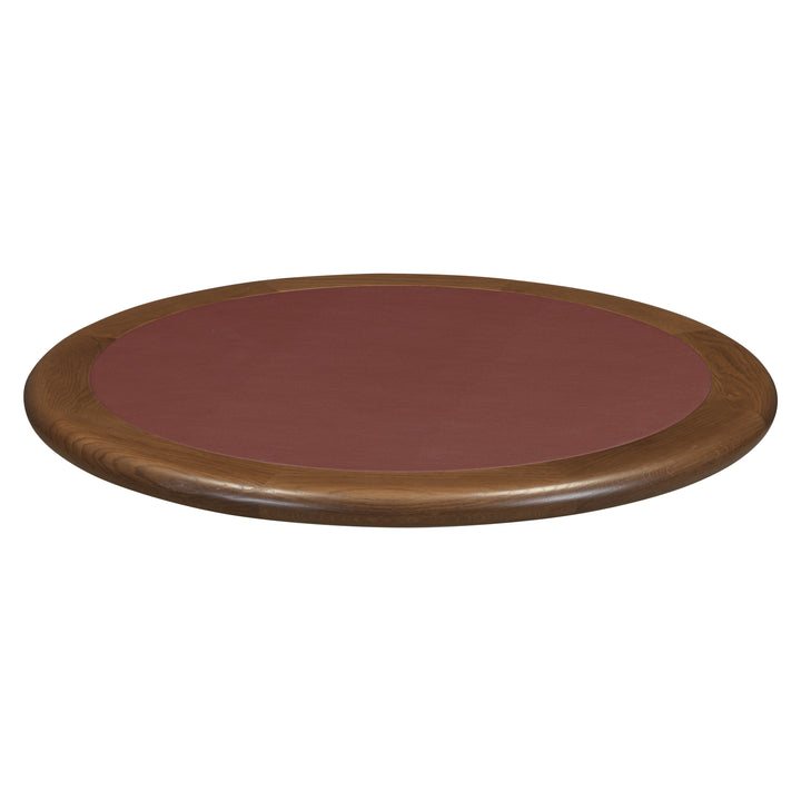 Monaco Table Top - Ruby Red PU Leather / Mocha Oak