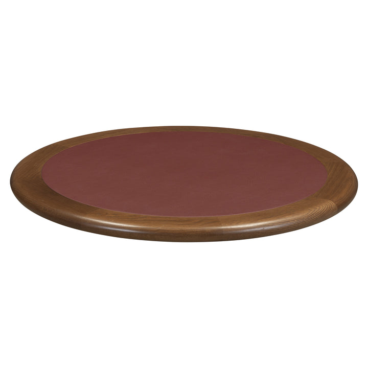 Monaco Table Top - Ruby Red PU Leather / Mocha Oak